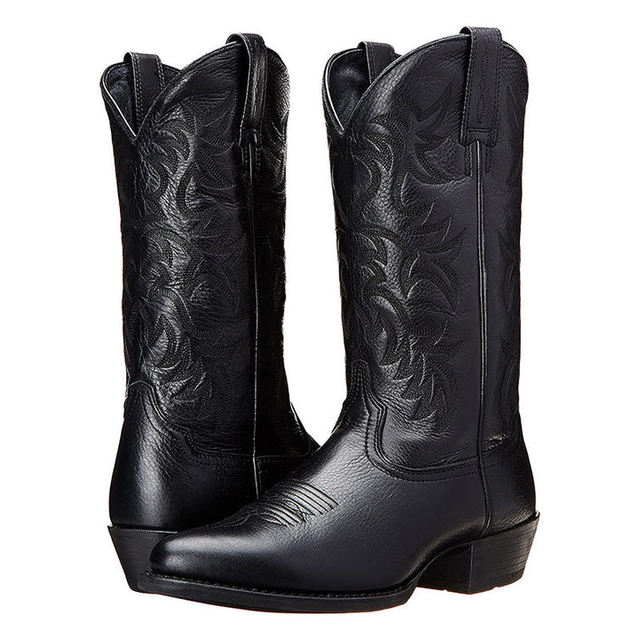 Women's Western Cowboy Stitched Pull-On Knee High Boots