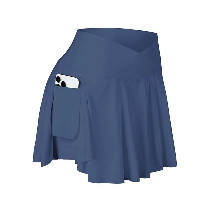 Women Spring Elegant High-Waist Ruffle Athletic Tennis Skirt